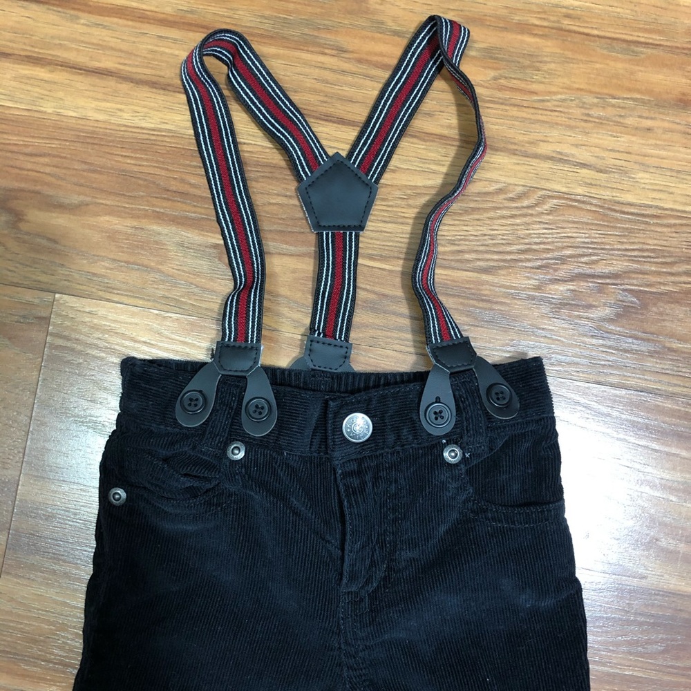 Koalakids Boys 18-24m black corduroy overalls